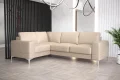 Ecksofa Leder ARIA II Ledersofa Beige