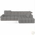 TOLLO L Ecksofa in L-Form mit elektrischer Sitzverstellung, Schlaffunktion & Bettkasten – modern & funktional – Grau (Quelle 92)