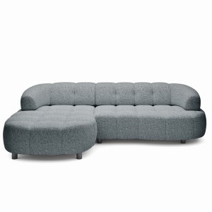 Ecksofa VELPA S – modernes Design mit elektrischer Sitztiefenverstellung & höchstem Komfort – Grau (Puente 92)
