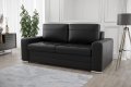 Ledersofa VERONA III Leder Couch mit Schlaffunktion 190 cm - Schwarz