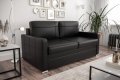 Ledersofa AVANTI IV Leder Couch mit Schlaffunktion 187 cm - Schwarz