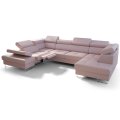 Ecksofa Leder GALAXY MAX II RELAX Rose