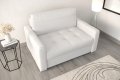 Ledersofa VERONA I Leder Couch mit Schlaffunktion 140 cm - Weiß