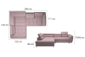 Ecksofa TEMPO mit Relaxfunktion Sitztiefenverstellung Schlafsofa mit Bettkasten