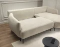 Ecksofa CANDY mit Schlaffunktion, Bettkasten, Metallfüßen und modernem Design
