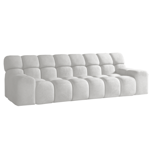 Campile BigSofa WERSAL elektrisch verstellbare Sitztiefe 288 cm - Eden 17 Hellgrau