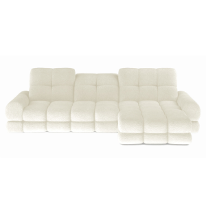 Ecksofa mit elektrischer Sitzverstellung TOLLO MINI Schlaffunktion Bettkasten  283x171 - Creme (Quelle 02)