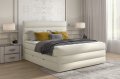 Boxspringbett CLARA Designerbett Hotelbett mit Bettkasten kontinentales Bett creme