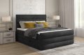 Boxspringbett CLARA Designerbett Hotelbett mit Bettkasten kontinentales Bett - Schwarz