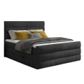 Boxspringbett CLARA Designerbett Hotelbett mit Bettkasten kontinentales Bett - Schwarz