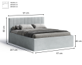 Einzelbett Dona 90x200 cm - Maße