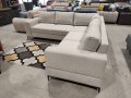 Ecksofa ARIA MAX L-Form 250×250 Schlaffunktion und Bettkasten, Creme (Sorella 01)