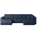 Ecksofa BONITO mit Bettkasten Schlaffunktion upholstered - Dunkelblau (Savoi 40)