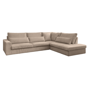 Ecksofa SVEN – modernes Sofa in L-Form 315x245 cm, freistehend, bequem und stilvoll - Beige (Poso 02)