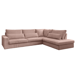Ecksofa SVEN – modernes Sofa in L-Form 315x245 cm, freistehend, bequem und stilvoll - Rosa (Poso 27)