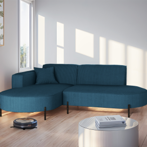 Parma Studio Hills – Ecksofa L-Form, Metallfüße, HR-Schaum & hoher Komfort - Navy, Dunkelblau (Scala 09) 