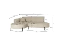 Parma Studio Hills Creme Ecksofa L-Form Maße