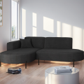Parma Studio Hills – Ecksofa L-Form, Metallfüße, HR-Schaum & hoher Komfort - Graphit (Noel 25)