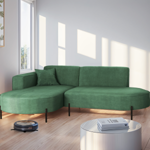 Parma Studio Hills – Ecksofa L-Form, Metallfüße, HR-Schaum & hoher Komfort - Grün (Noel 09)