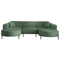 PARMA U HILLS Ecksofa – Komfortables Sofa mit Scala Cordstoff, modernes Design, 299 cm - Forest, Grün