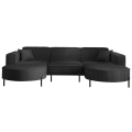 PARMA U HILLS Ecksofa – Komfortables Sofa mit Scala Cordstoff, modernes Design, 299 cm - Anthracite, Dunkelgrau