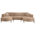 PARMA U HILLS Ecksofa – Sofa mit Stoff Noel, modernes Design, 299 cm - Beige (Noel 17)