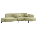 Parma Hills L – elegantes Ecksofa in L-Form mit hohen Beinen und Scala-Stoff - Lime, Hellgrün