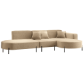 Parma Hills L – elegantes Ecksofa in L-Form mit hohen Beinen und Bouclé-Stoff - Beige, Hellbraun (Quelle 18)