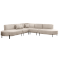 PARMA Corner HILLS Ecksofa – modernes Design, bequemer Komfort & Cordstoff - Stoff Scala - Sand, Creme