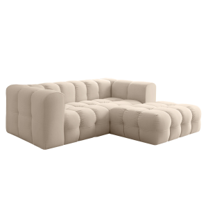 BALOO L MINI Ecksofa – modernes Design & Komfort mit hochwertiger HR-Schaumstoff-Polsterung - Beige (Tiffany 02)