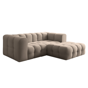 BALOO L MINI Ecksofa – modernes Design & Komfort mit hochwertiger HR-Schaumstoff-Polsterung - Taupe (Tiffany 29)