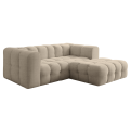 BALOO L MINI Ecksofa – modernes Design & Komfort mit hochwertiger HR-Schaumstoff-Polsterung - Beige, Stoff Moly 11