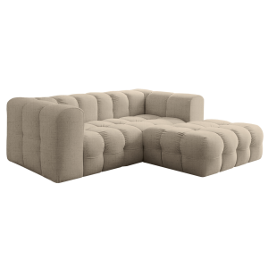 BALOO L MINI Ecksofa – modernes Design & Komfort mit hochwertiger HR-Schaumstoff-Polsterung - Beige, Stoff Moly 11