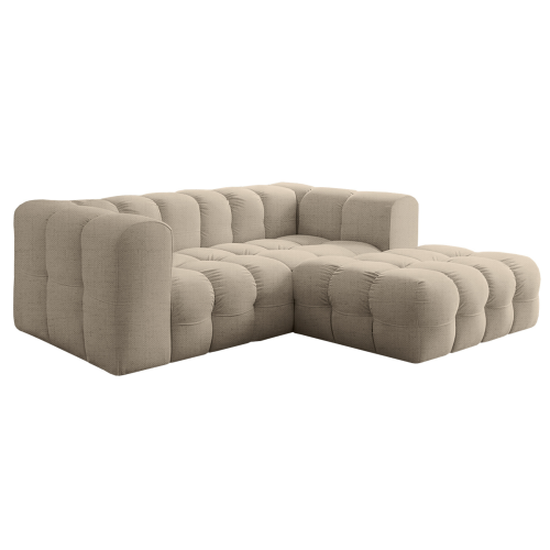 BALOO L MINI Ecksofa – modernes Design & Komfort mit hochwertiger HR-Schaumstoff-Polsterung - Beige, Stoff Moly 11