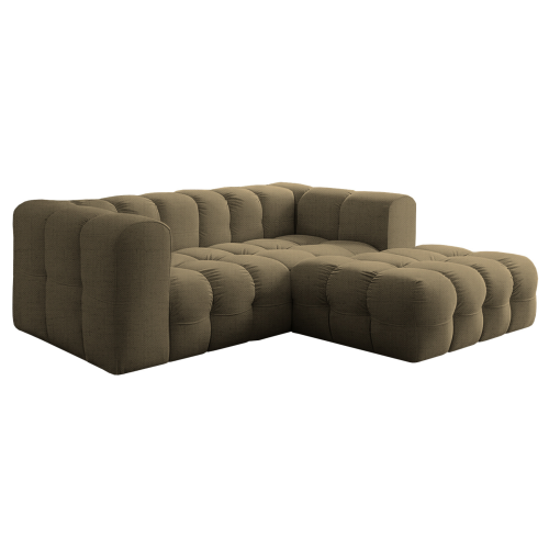 BALOO L MINI Ecksofa – modernes Design & Komfort mit hochwertiger HR-Schaumstoff-Polsterung - Grün, Stoff Moly 38