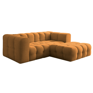 BALOO L MINI Ecksofa – modernes Design & Komfort mit hochwertiger HR-Schaumstoff-Polsterung - Orange, Stoff Moly 51