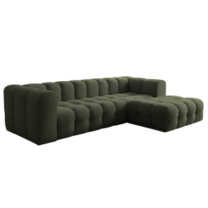  BALOO L Ecksofa – modernes Design & Komfort mit hochwertiger HR-Schaumstoff-Polsterung - Grün (Tiffany 38)
