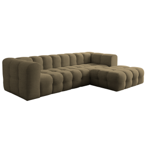  BALOO L Ecksofa – modernes Design & Komfort mit hochwertiger HR-Schaumstoff-Polsterung - Grün, Stoff Moly 38