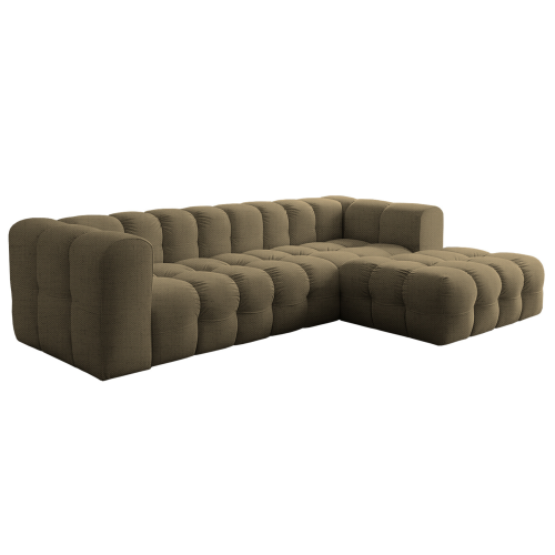 BALOO L Ecksofa – modernes Design & Komfort mit hochwertiger HR-Schaumstoff-Polsterung - Grün, Stoff Moly 38