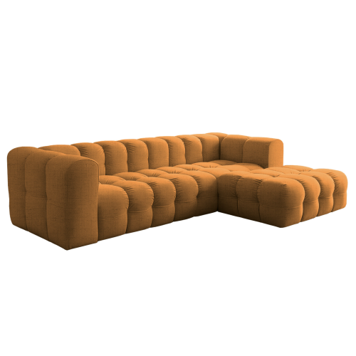 BALOO L Ecksofa – modernes Design & Komfort mit hochwertiger HR-Schaumstoff-Polsterung - Orange, Stoff Moly 51