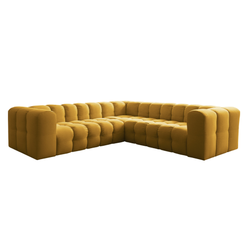 BALOO Corner Ecksofa 270x270 cm – modernes Design & Komfort mit hochwertiger HR-Schaumstoff-Polsterung - Senf (Tiffany 08)