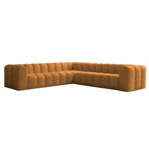 Ecksofa BALOO CORNER  300x300 cm – Komfort mit HR-Schaum und Wellenfedern - Orange, Stoff Moly 51