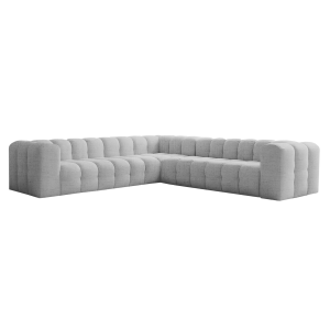 Ecksofa BALOO CORNER  300x300 cm – Komfort mit HR-Schaum und Wellenfedern - Hellgrau, Stoff Moly 70