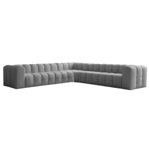 Ecksofa BALOO CORNER  330x330 cm – Komfort mit HR-Schaum und Wellenfedern - Grau (Tiffany 16)