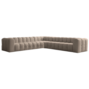 Ecksofa BALOO CORNER  330x330 cm – Komfort mit HR-Schaum und Wellenfedern - Taupe (Tiffany 29)