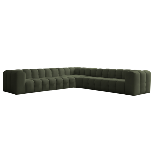 Ecksofa BALOO CORNER  330x330 cm – Komfort mit HR-Schaum und Wellenfedern - Grün (Tiffany 38)