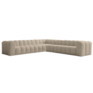 Ecksofa BALOO CORNER  330x330 cm – Komfort mit HR-Schaum und Wellenfedern - Beige, Stoff Moly 11