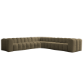 Ecksofa BALOO CORNER 330x330 cm – Komfort mit HR-Schaum und Wellenfedern - Grün, Stoff Moly 38