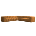 Ecksofa BALOO CORNER 330x330 cm – Komfort mit HR-Schaum und Wellenfedern - Orange, Stoff Moly 51