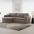 Verona L Ecksofa – Komfortables, freistehendes Wohnzimmer-Sofa mit Schlaffunktion & Bettkasten – Stoff Faro - Braun (Faro 21)